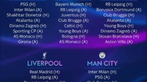 Champions League, Fixtures